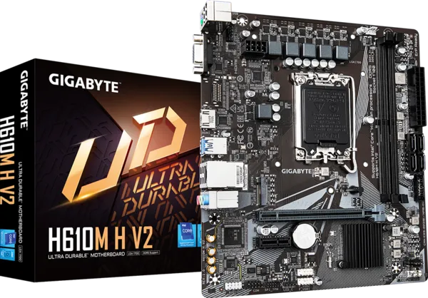 Gigabyte H610M H V2 (rev. 1.0) DDR5 Motherboard Supports Intel 12th, 13th & 14th Gen Processors