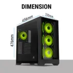 Ant Esports 621 C3 ARGB (ATX) Mid Tower Cabinet (Black) - Image 2