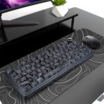 AULA F75 75% Side Engraved Tri Mode TKL 80 Keys Wireless Mechanical Gaming Keyboard With Knob | Black Contour – Star Vector Switches (F75BCS) - Image 2