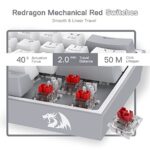 Redragon K617 Fizz- 60% WIRED MECHANICAL KEYBOARD WHITE AND GREY (RED SWITCHES) - Image 4