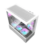 Circle Defender ZX3 Mid-Tower Computer Case Gaming Cabinet - White - Image 3