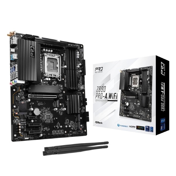 ASRock Z890 Pro-A WiFi 6E Intel Core Ultra DDR5 LGA1851 ATX Motherboard - Green Apple Compunet