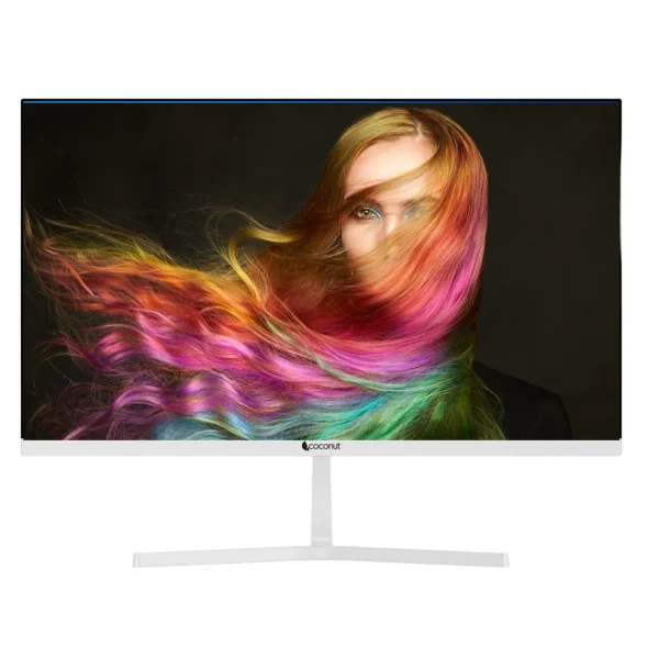 Coconut 22 Inch LED Frameless Ultra slim HD Monitor 75Hz Refresh Rate 1080p – White