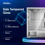 Coconut Gaming Cabinet RGB NOVA 110 BLACK - Image 4