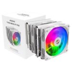 ALSEYE N600 6 Heat Pipes Dual-Tower CPU Air Cooler (White) - Image 2