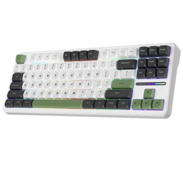 AULA-F87-Wireless-Trio-Mode-Mechanical-Gaming-Keyboard-Green-White-–-Gray-Wood-Switch-V3-1-e1729243139926.jpg AULA F87 Wireless Trio Mode Mechanical Gaming Keyboard | 3 in One Gasket Hot Swappable Gray Wood V3 Switch Keyboard | RGB Backlit Gaming Keyboard | 2.4GHz/Type-C/Bluetooth Mechanical Keyboard (Green + White – Gray Wood Switch V3)