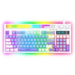 Ant Esports MK1900 RGB Wired Gaming Keyboard with Volume Knob & Alarm Clock (White)