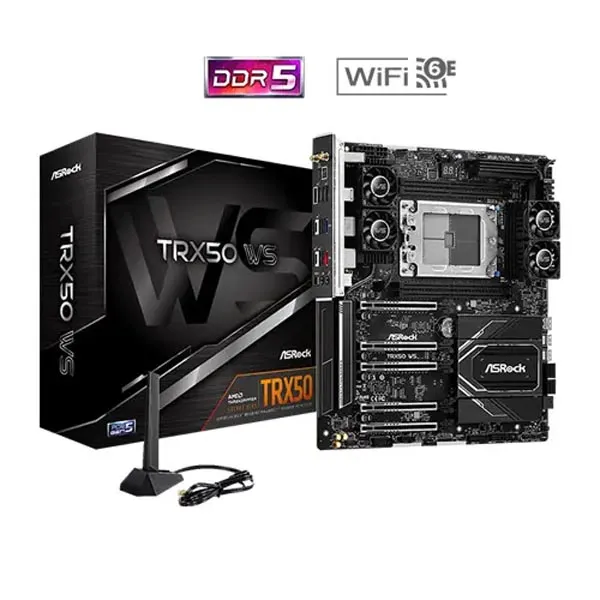 AsRock TRX50 WS Amd Ryzen 7000 Eatx DDR5 sTR5 Threadripper Motherboard - Green Apple Compunet