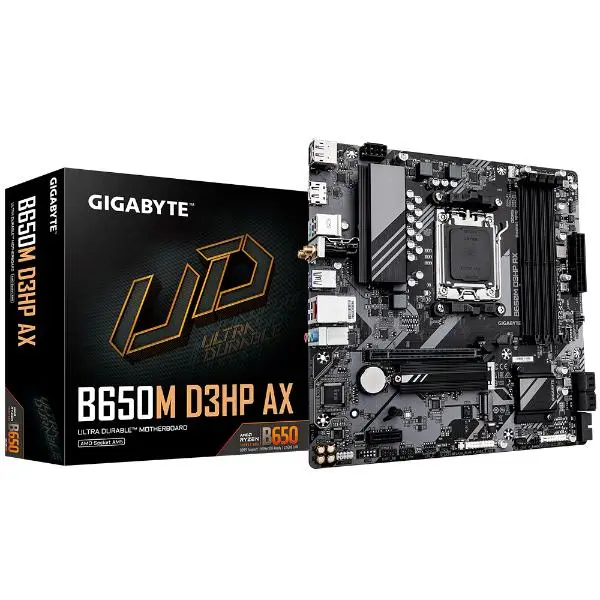 B650M-D3HP-AX-01.webp Gigabyte B650M D3HP AX mATX Motherboard - Image 1