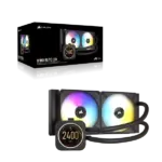 Corsair ICUE H100i Elite LCD Display CPU Liquid Cooler (Black) - Image 2