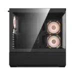 Circle Defender ZX3 Mid-Tower Computer Case Gaming Cabinet - Black - Image 2