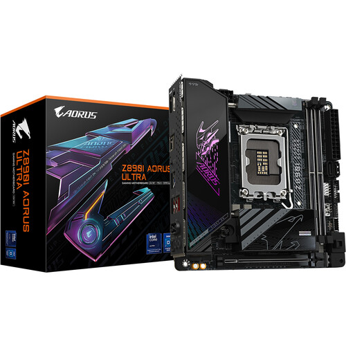 Gigabyte-Z890I-AORUS-ULTRA-LGA-1851-Mini-ITX-Motherboard-Matte-Black.jpg Gigabyte Z890I AORUS ULTRA LGA 1851 Mini-ITX Motherboard (Matte Black) - Image 1