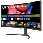 LG 34SR60QC 34″ WQHD (3440×1440) Curved (1800R) UltraWide 21:9 Smart Monitor (Black) - Image 2