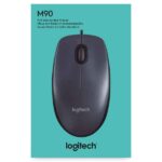 Logitech M90 Wired USB Mouse (Black) - Image 2