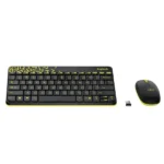 Logitech MK240 Nano Wireless USB Keyboard and Mouse Combo (Black/Chartreuse Yellow) - Image 2