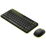 Logitech MK240 Nano Wireless USB Keyboard and Mouse Combo (Black/Chartreuse Yellow) - Image 3