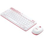 Logitech MK240 Nano Wireless USB Keyboard and Mouse Combo (White/Vivid Red) - Image 3