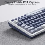 RK ROYAL KLUDGE M87 Wireless Gaming Keyboard Cream Switch – Blue - Image 6
