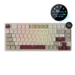 RK ROYAL KLUDGE N80 Low Profile Mechanical Keyboard Rosy Clouds Red Switch