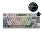 RK ROYAL KLUDGE N80 Low Profile Mechanical Keyboard Pearly Dawn Red Switch - Image 2