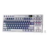 RK ROYAL KLUDGE M87 Wireless Gaming Keyboard Cream Switch – Blue - Image 2