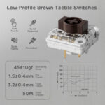 RK ROYAL KLUDGE N80 Low Profile Mechanical Keyboard Pearly Dawn Red Switch - Image 5