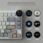 RK ROYAL KLUDGE N80 Low Profile Mechanical Keyboard Pearly Dawn Red Switch - Image 12