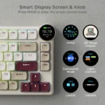 RK ROYAL KLUDGE N80 Low Profile Mechanical Keyboard Pearly Dawn Red Switch - Image 11