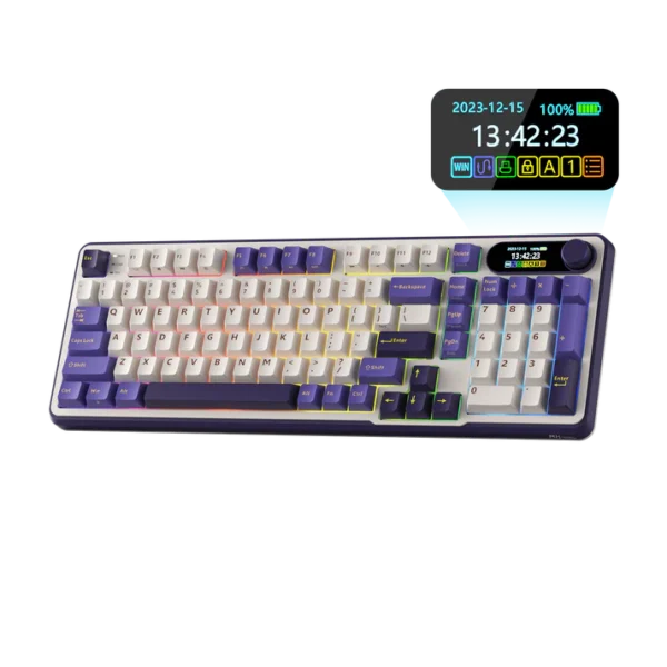 RK ROYAL KLUDGE S98 Mechanical Keyboard Blackberry Chartreuse Switch