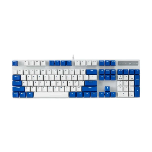 Rapoo V500PRO Mechanical Gaming Keyboard (White and Blue)