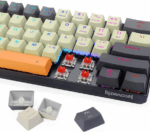 Redragon Caraxes Pro K644 SE – 65% Bluetooth + 2.4GHz Wireless + Wired RGB Mechanical Keyboard Cream/Grey/Orange (Red Switch) - Image 3