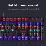Redragon Vara K551 Rainbow LED Backlit Wired Mechanical Gaming Keyboard (Red Switch) - Image 4