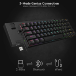 Draconic Pro K530 PRO - 60% Bluetooth+2.4Ghz+Wired Mechanical Keyboard (Red Switch) - Image 2