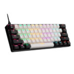 Gamdias Aura GK2 60% Tactile Red Switches Mechanical Gaming Keyboard (White- Black) - Image 2
