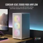 Corsair iCUE 2000D RGB Airflow Mini ITX PC Cabinet (White) - Image 16