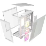 CORSAIR 3500X ARGB Tempered Glass Mid-Tower PC Case (White) - Image 2