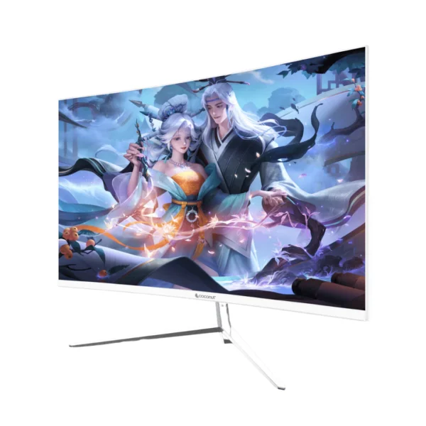 24HDC 24 Frameless Ultra Slim Curved Monitor, 100 Hz Refresh Rate, 1080p White