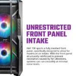 Cooler Master HAF 700 ARGB (E-ATX) Full Tower Cabinet (Titanium Grey) - Image 7