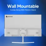 Coconut 22 Inch LED Frameless Ultra slim HD Monitor 75Hz Refresh Rate 1080p – White - Image 3