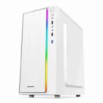 Coconut Magic mATX Office Cabinet with SM45 Power Supply and RGB Strip White - Image 4