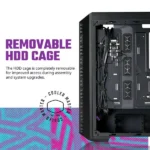 Cooler Master MasterBox MB520 Mesh ARGB (E-ATX) Mid Tower Cabinet (Black) - Image 3