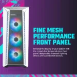 Cooler Master MasterBox MB520 Mesh ARGB (E-ATX) Mid Tower Cabinet (White) - Image 8