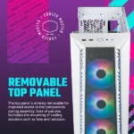 Cooler Master MasterBox MB520 Mesh ARGB (E-ATX) Mid Tower Cabinet (White) - Image 6