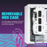 Cooler Master MasterBox MB520 Mesh ARGB (E-ATX) Mid Tower Cabinet (White) - Image 3