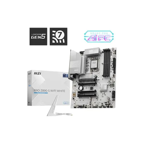 MSI PRO Z890-S WiFi Gaming Motherboard White