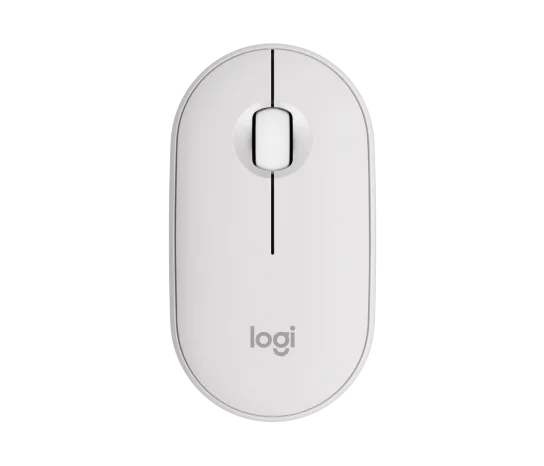 Logitech Pebble Mouse 2 M350s Slim Bluetooth Wireless Mouse (Tonal White)