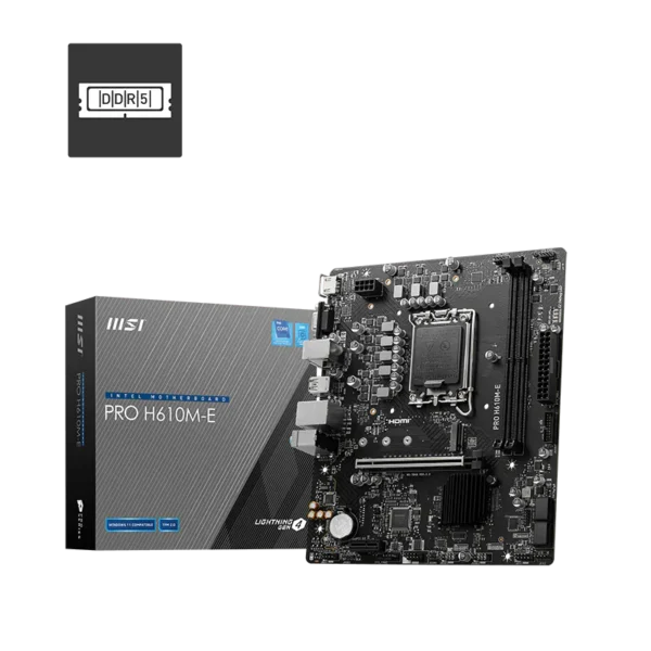 MSI PRO H610M-E DDR5 Intel LGA1700 mATX Motherboard