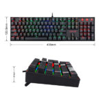 Redragon Vara K551 Rainbow LED Backlit Wired Mechanical Gaming Keyboard - Image 4
