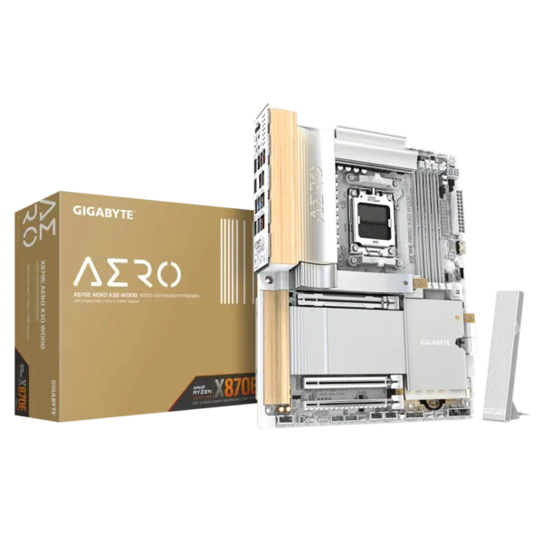 GIGABYTE Puts Wood Trim Into Its X870E AERO X3D WOOD Motherboard