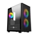 CIRCLE Gaming Cabinet MINIATOR M2 ARGB – Compact Micro ATX Case with Tempered Glass & RGB Lighting